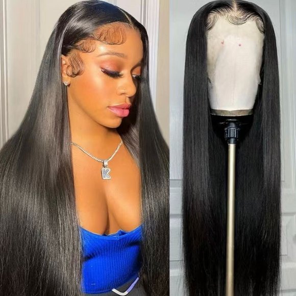 30” 150% Density 13x4 Brazilian Virgin Human Hair HD Lace Frontal Wig with Natur